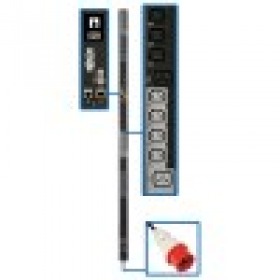 TRIPPLITE PDU Controlable TrifÃ¡sico de 11.5kW 208V ~ 240V - Interfaz LX, Gigabit, 30 Tomacorrientes, Entrada de 360 ~ 415V IEC 309 de 16A / 20A Rojo, Monitoreo de Tomacorrientes, LCD, Cable de 1.83 m, 0U 1.78 m de Altura, TAA Part Number:  PDU3XEVSR6G20